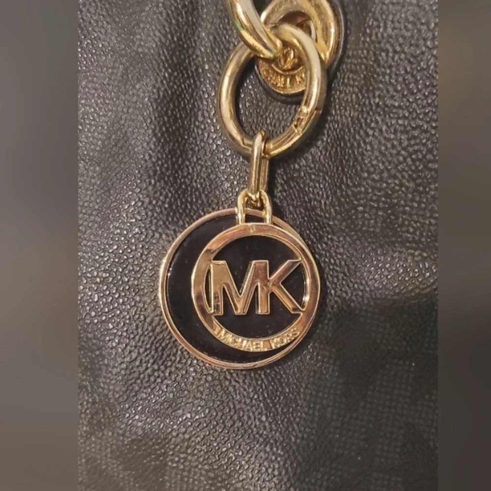 Michael Kors Cynthia Saffiano Leather Logo Satchel Tote Crossbody Bag - Picture 5 of 15